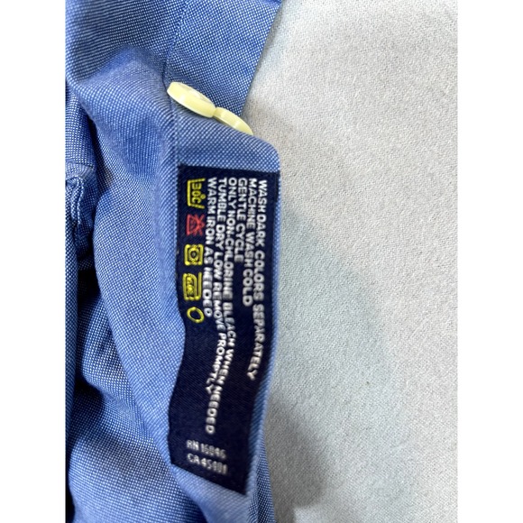 Nautica Shirt Mens 16.5 16‎ 1/2 32 33 Blue Casual Button Up Long Sleeve Oxford - Picture 12 of 14